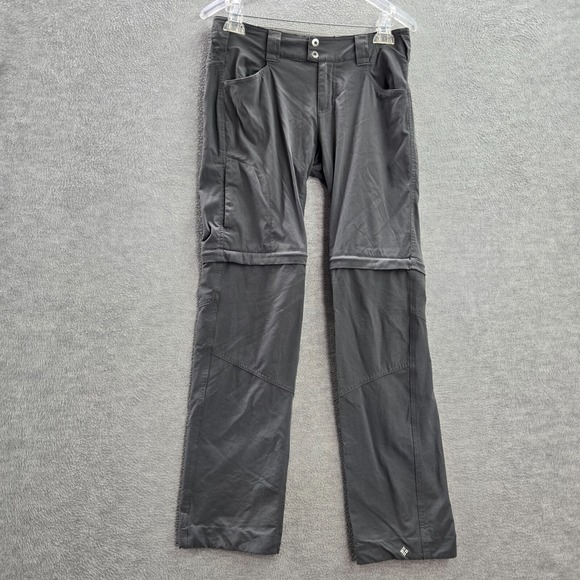 Columbia Women Pants 4 Gray Convertible Shorts Omni Shield Fishing Nylon - Picture 1 of 13